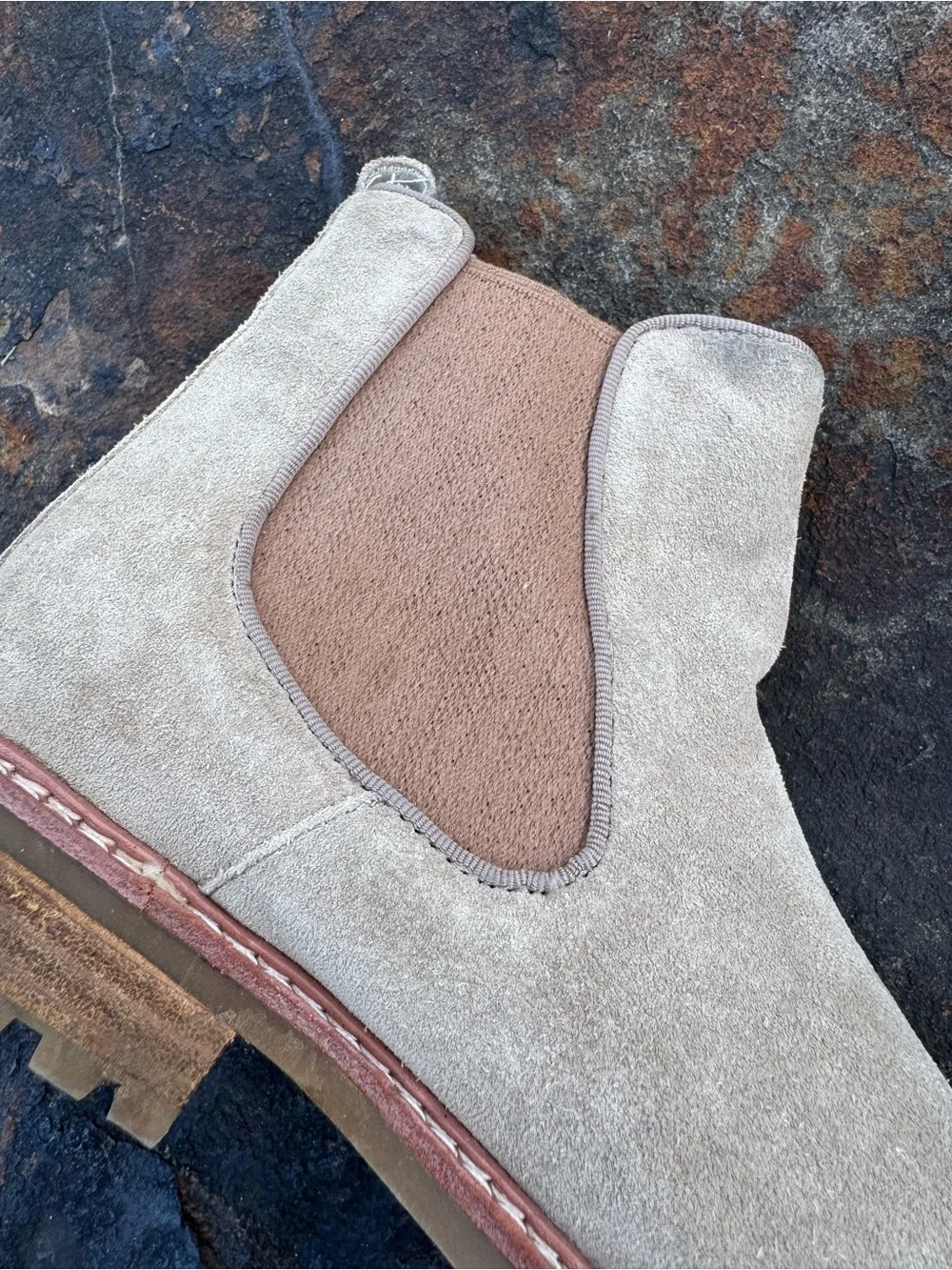 Sofft Leah Women's Chelsea Boot Comfort Waterproof AquaSofft Greige Suede 9M